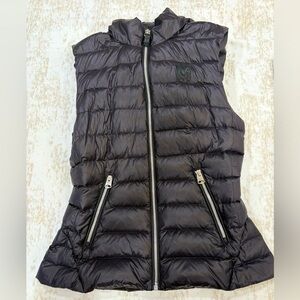 Mackage Black Karly Vest with a hood, size XS